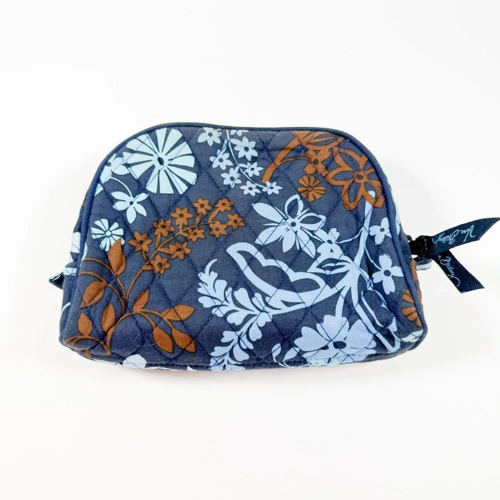 Vera Bradley Quilted Cosmetic Makeup Toiletry Bag PVC Lined‎ Floral Print